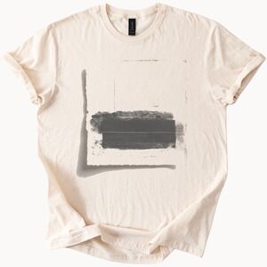 Distressed Abstract Graphic Tee Minimalist Art Design